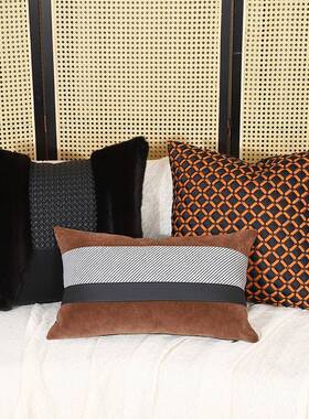 中古风抱枕套06074兔毛织轻奢编抱枕枕套家居拼复古欧式沙发装饰