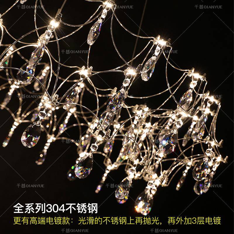 法水晶灯形圆环客厅水吊晶吊102圆灯萤式火虫吊灯埃及水晶