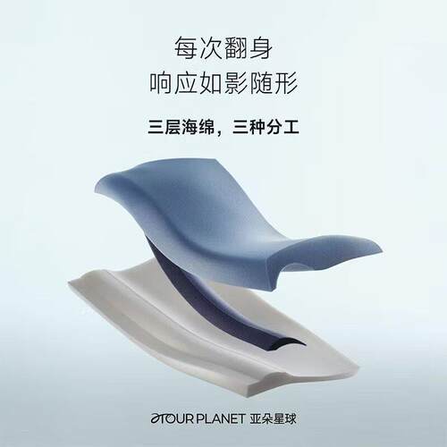 亚朵清深睡枕三芯二代PRO慢2护.0肯记忆枕零感无压回弹10240062枕