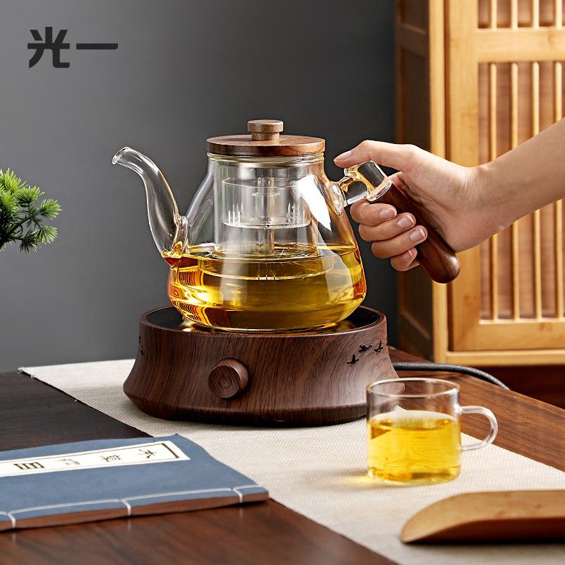 F8TMM75Z7玻陶V炉璃泡茶壶家用蒸煮茶器水果花茶壶耐电高温茶具茶