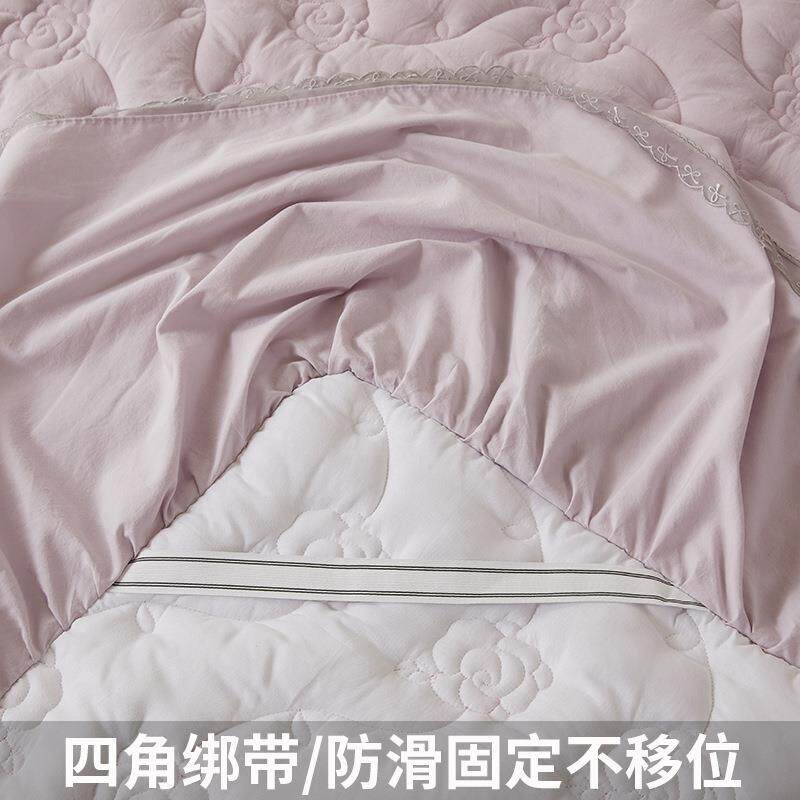 y*JA床裙单件类厚JMH76921夹棉公主风加纯带水洗棉防滑床罩裙边四