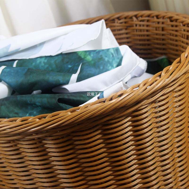 的简约藤编大号仿家用放脏衣服收纳筐脏篓子玩具衣物衣服收纳筐篮