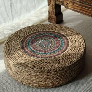 创意草编蒲团坐垫048塌台卧阳室书民宿夏季 通不用耐房脏 凉垫四季