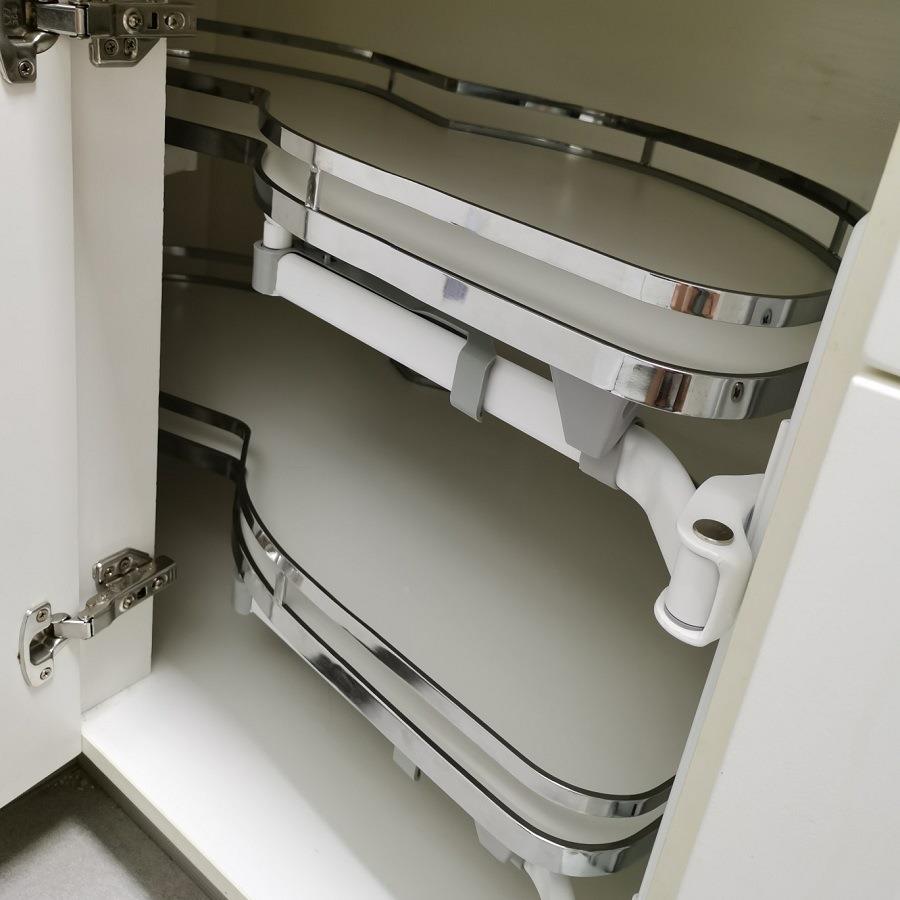 橱柜转能角拉篮房多功收厨纳置55物架旋转调味篮阻尼拐角小物飞怪