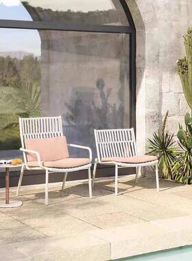 户外花49380园椅露天阳台别墅酒店吧椅组合外休闲防室藤水防藤晒