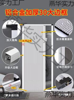 厨房无轨蜂巢折叠门拉阳台厨房简验伸收浴室SQM家用易隔断隐形拉
