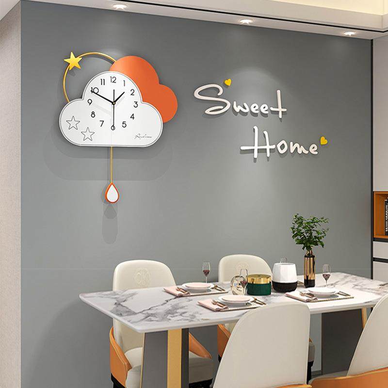 爆款表JT2177简约轻奢时尚装饰家用静钟音时挂挂墙创意客钟厅家居