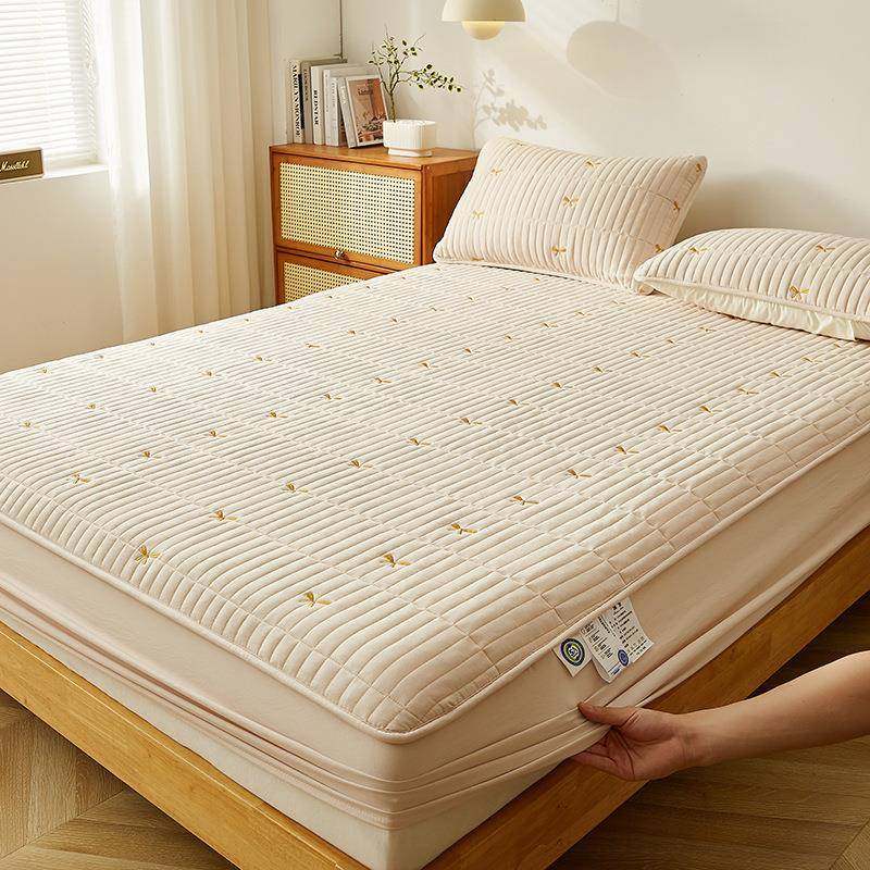 A类刺夹棉床笠单加厚席件梦思床VTQ垫保护套防滑全包尘罩三防件绣,床上用品,床裙,淘宝优惠券,粉丝福利购,淘宝优惠卷