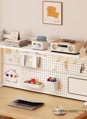 桌面洞洞舍书架家用儿童学板桌收纳架宿办公LKG室电脑桌习多层置