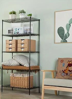 厨房置物架家落地货架HY-0410物多层可调层高波微炉烤箱收纳用储