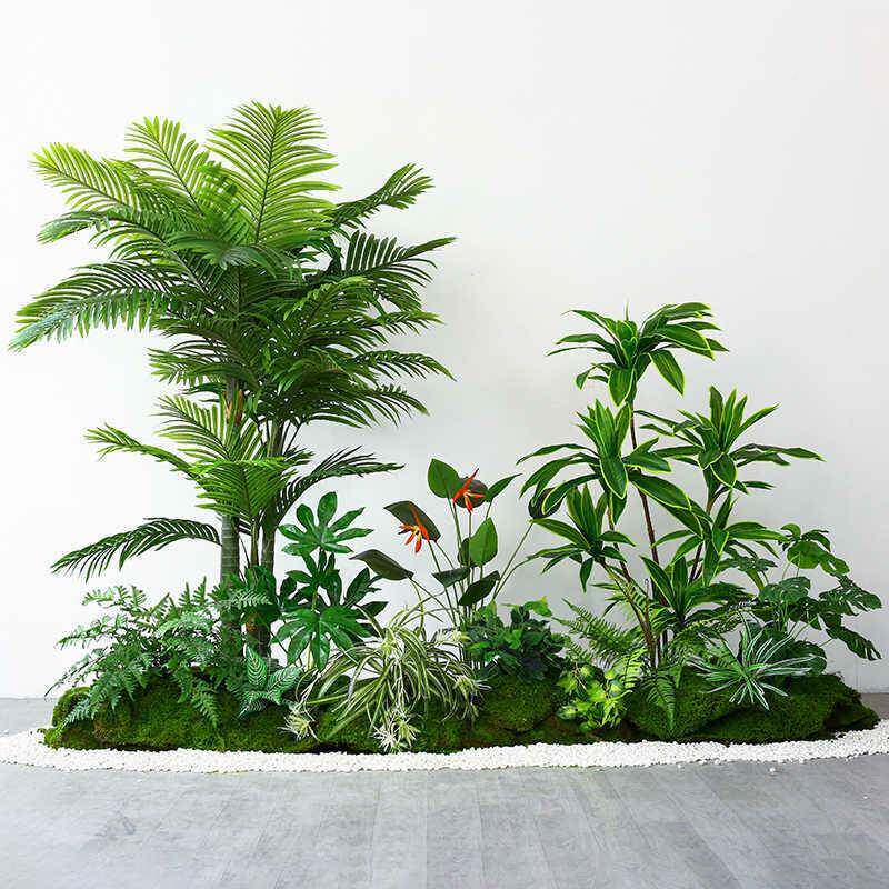 仿真绿植造景组合阳台室景观玄内外橱窗饰假植VZQ物庭院关植装物