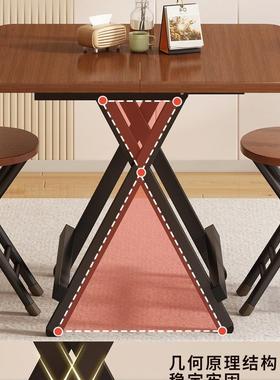 提折叠餐桌F5M795SS家用小户型形8080桌子简易出租屋吃x饭桌正方