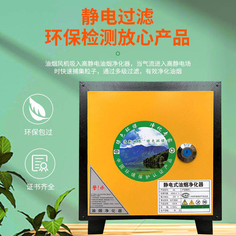 饭店油烟净MEA化0器4烧0酒0风量餐饮商用厨房烤店小型油烟过滤器