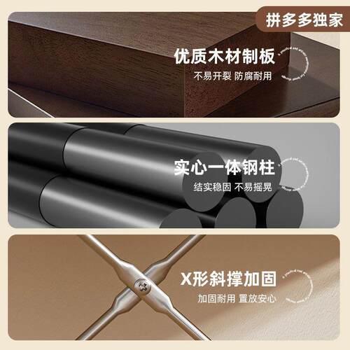 日式光轴置物架厅落地多客收纳家用10015757阳台书架厨层房微波储