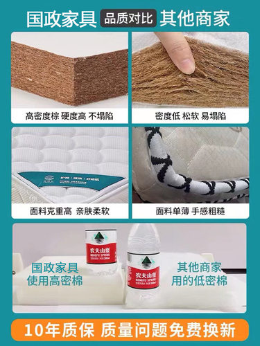 xyt郑州乳胶床垫椰棕硬垫弹簧儿童家用棕榈榻榻米折叠2000x2200m