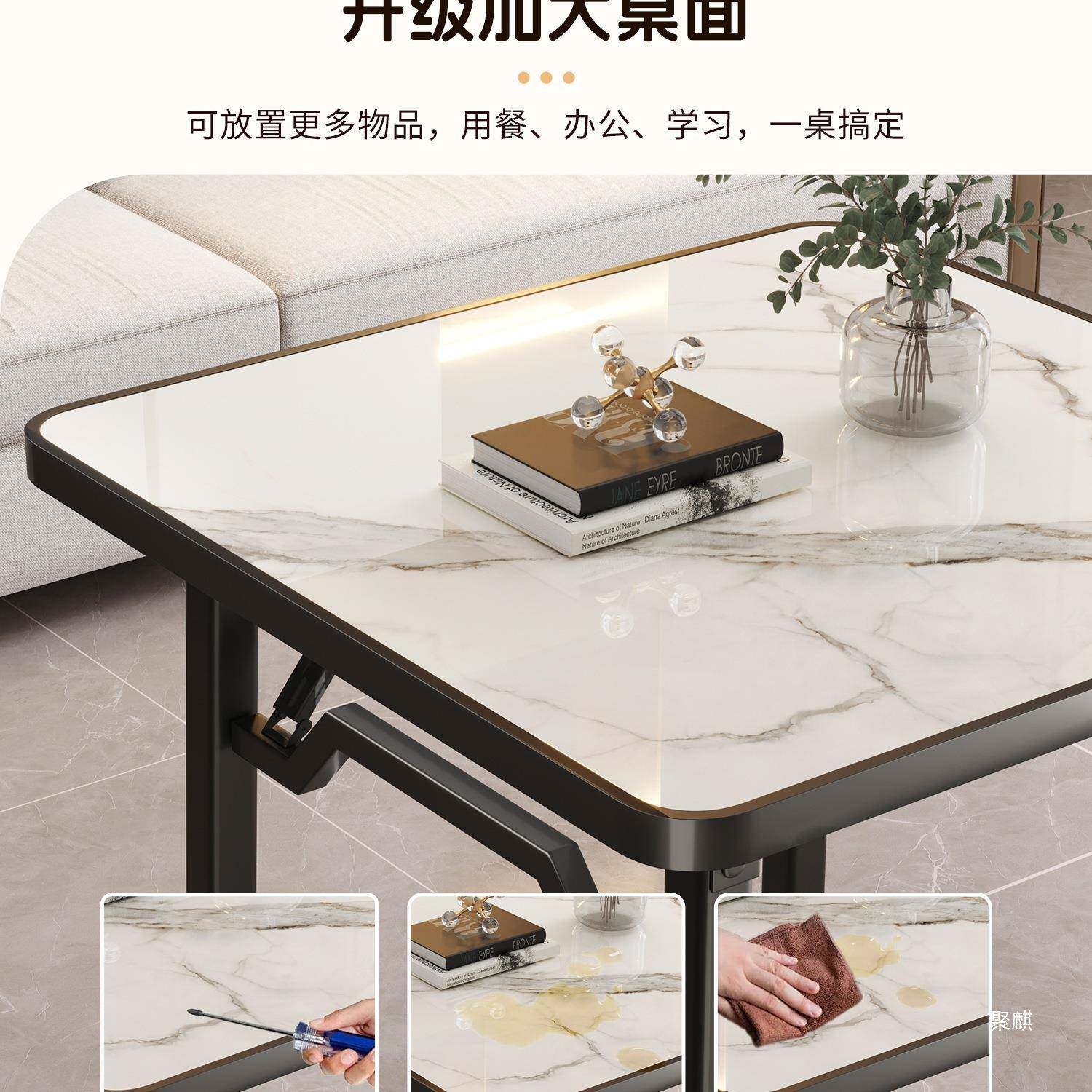 可折叠桌子餐桌家用桌小户型吃饭桌子掼蛋桌桌烤火子摆小摊子JWV