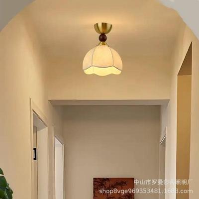 中古风492入复户过道灯布灯艺美台式古玄关走廊法式中古阳吸顶灯