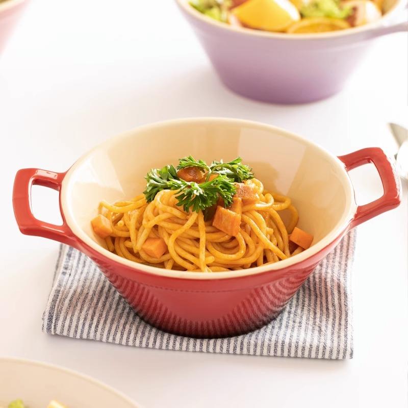 高值家用法式料理餐碗拉面菜双防耳颜大碗沙拉汤碗zj/057家用烫把