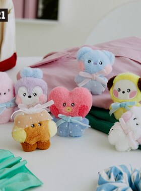 BT21防弹少年团mini rminini RIBBON毛绒公仔玩偶可爱女站姿娃娃
