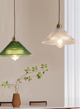 北欧老上海餐厅吊灯咖啡馆岛台复A古田园创意简约吧台绿色玻璃吊