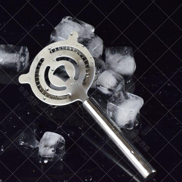 帝星酒具调酒师用滤冰器滤冰勺子不锈钢长柄冰隔滤冰器