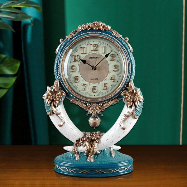 北欧座钟客厅家用台式时尚欧式复古台钟装饰摆件桌面摆台石英钟表,家居饰品,座钟,淘宝优惠券,粉丝福利购,淘宝优惠卷