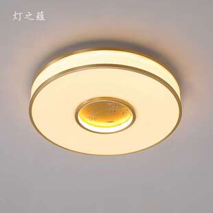 铜雕】新中式主卧室吸顶灯感大气房间灯具温馨浪漫中国风
