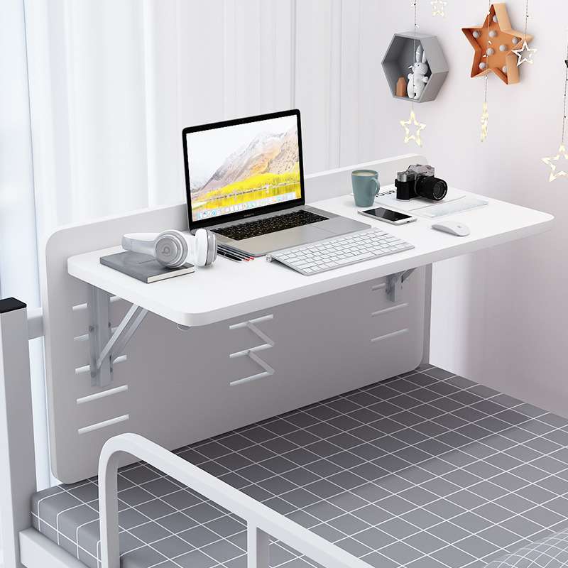 宿舍上下铺床上桌大号电脑桌学生可折叠免安装寝室悬空书桌小桌子