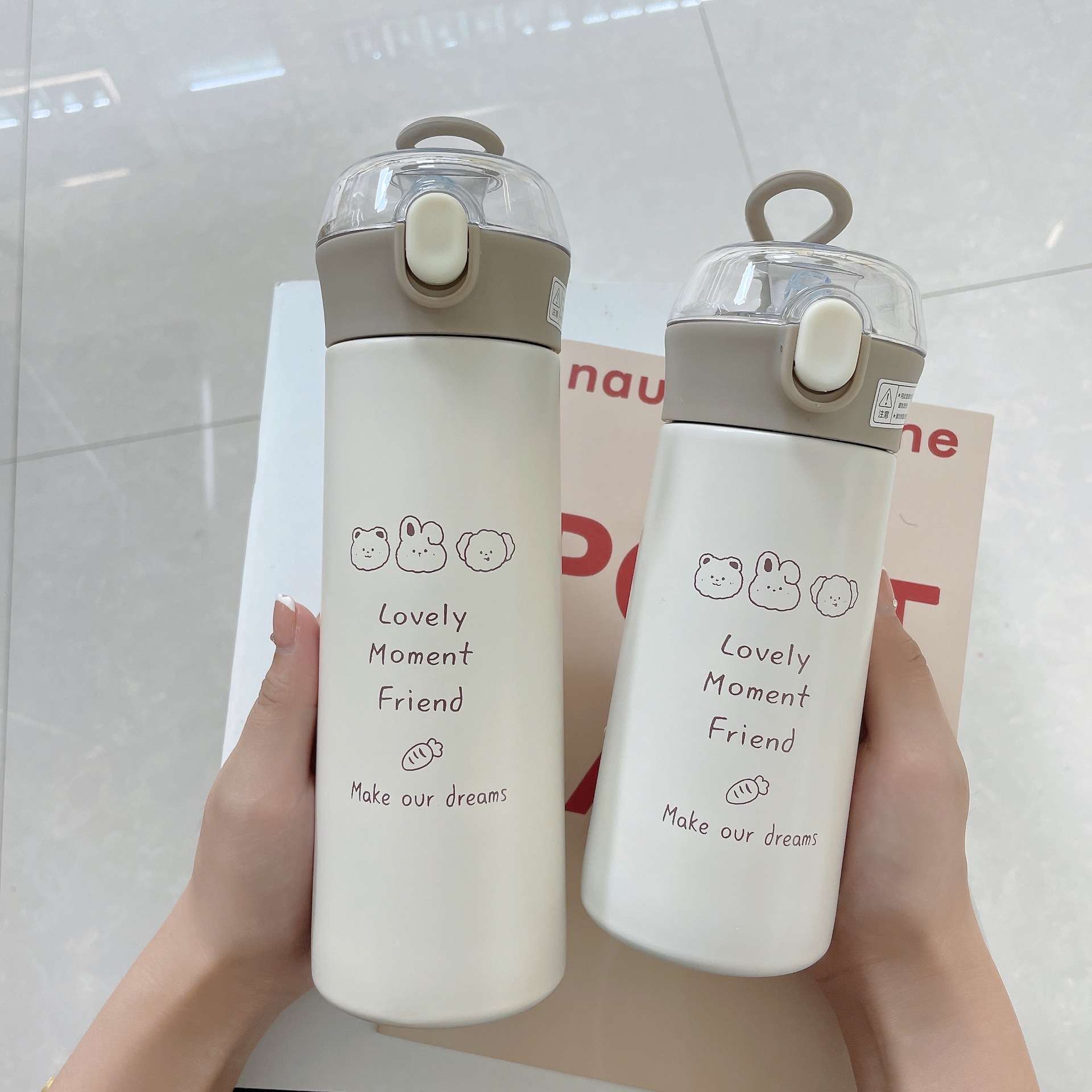 304不锈钢高颜值迷你细长简约透明吸管彩色系列380毫升保温杯