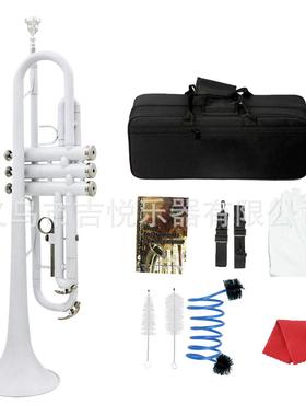 SLADE小号乐器降B调白色三音小号学生成人儿童初学者演奏西洋乐器