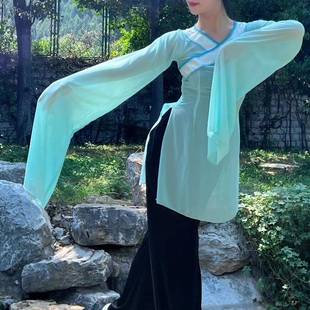 厂家直销古典舞蹈汉唐水袖 练功服国学汉服基训服现代舞演出服新款