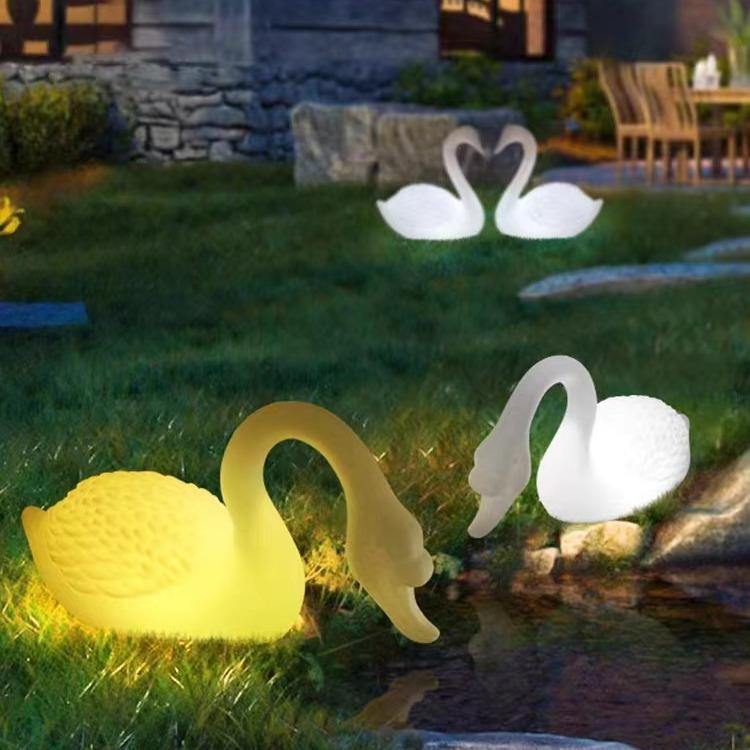 太阳能天鹅灯户外防水庭院景观装饰灯公园露天花园草坪仿真动物灯