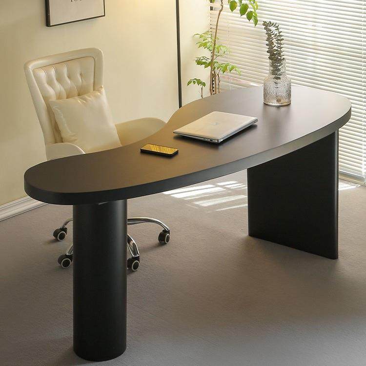 简约现代实木书桌电脑桌异形办公桌轻奢家用设计师工作台老板桌子