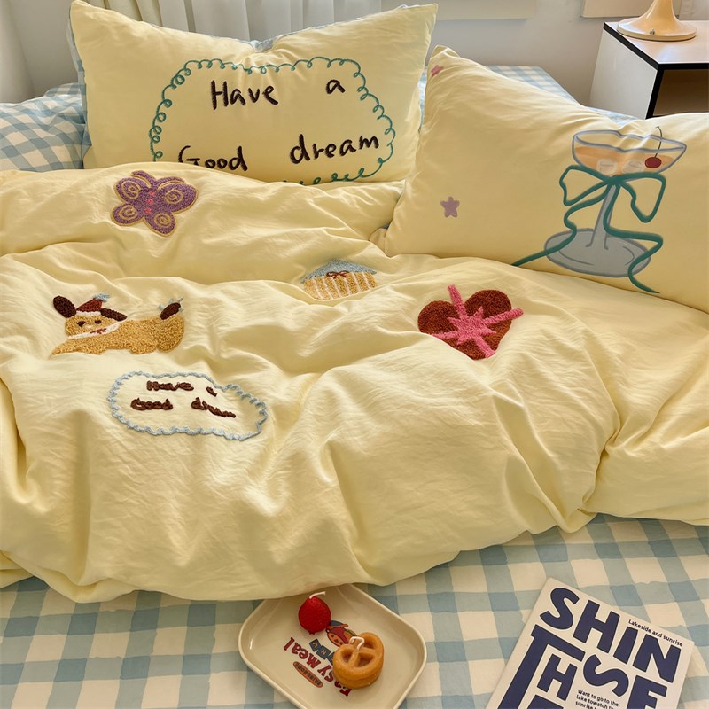 梨梦 美梦俱乐i部 可爱卡通少女四件套床单被套床笠款宿舍床上用
