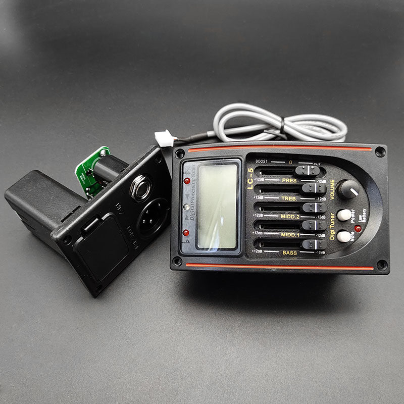 木吉他拾音器 LC-4 LC-5电箱YMH5段均衡器带调音器背.光乐器配件