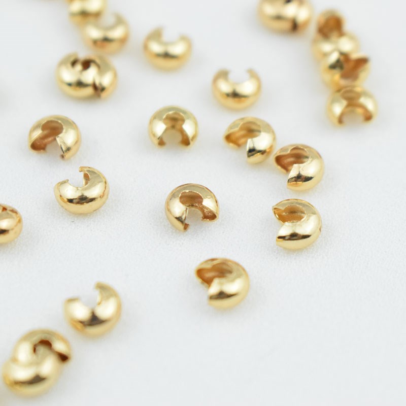 18k包金保色配件月牙扣半月包扣C扣手链定位珠收尾T扣手工DIY材料