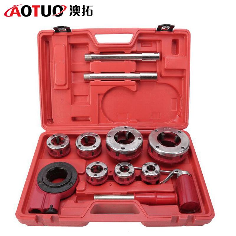 实用耐用型4分-2寸套丝机 丝锥板牙手动工具套装