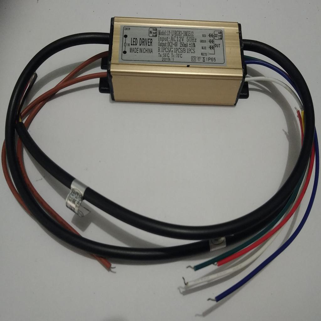 七彩DMX并联3-300W 12串6并72W RGB RGBW防水电源 全彩投光灯驱动