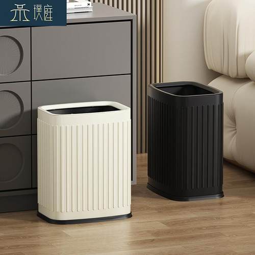 410不锈钢垃圾桶奶油风格调内外双桶简约直投无盖客厅卫生间15L