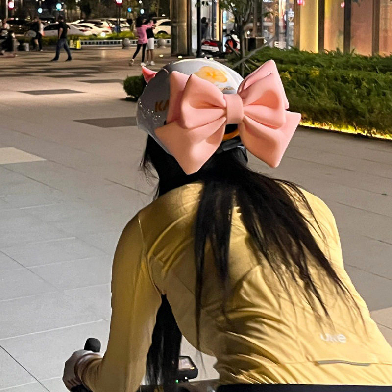 头盔装饰小配件蝴蝶结自行车装饰摩托车电动车骑行配饰头盔改造女