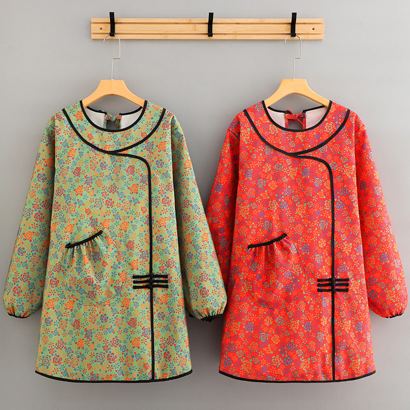 新款帆布围裙女厨房做饭防污耐磨长袖罩衣家用上班短款工作服可爱,家庭/个人清洁工具,围裙套装,淘宝优惠券,粉丝福利购,淘宝优惠卷