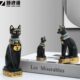 迷你埃及猫摆件欧式 玄关卧室工艺品摆设 电视柜摆件客厅酒柜