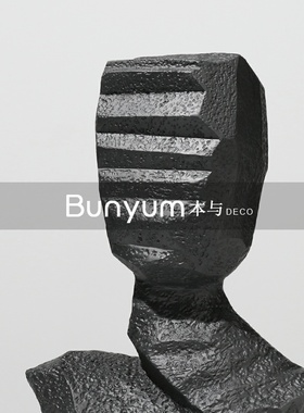 简约现代展厅艺术抽m象人物工艺品摆件酒店售楼处样板房间软装饰