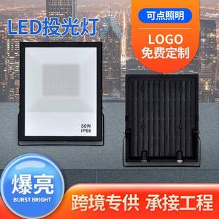 LED泛光灯户外防水投光灯投射 灯低压照明工地灯工棚灯庭院投光灯