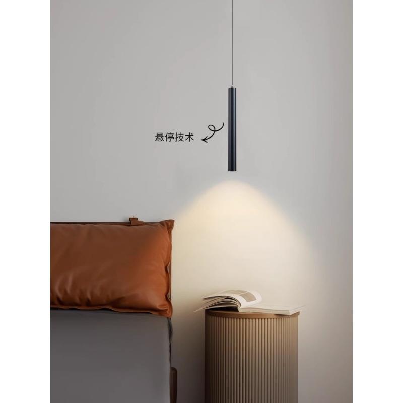 现代简约卧室吊灯床头灯极简升降床头垂线灯现代简约吧台小吊灯1