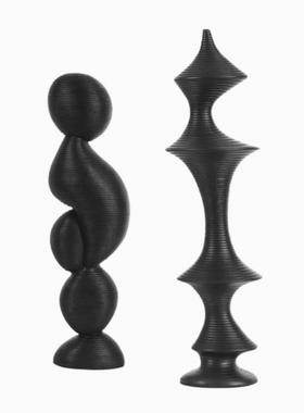 简约现代抽象艺术沉静几何树脂摆件客厅玄关现代简约软装装饰品