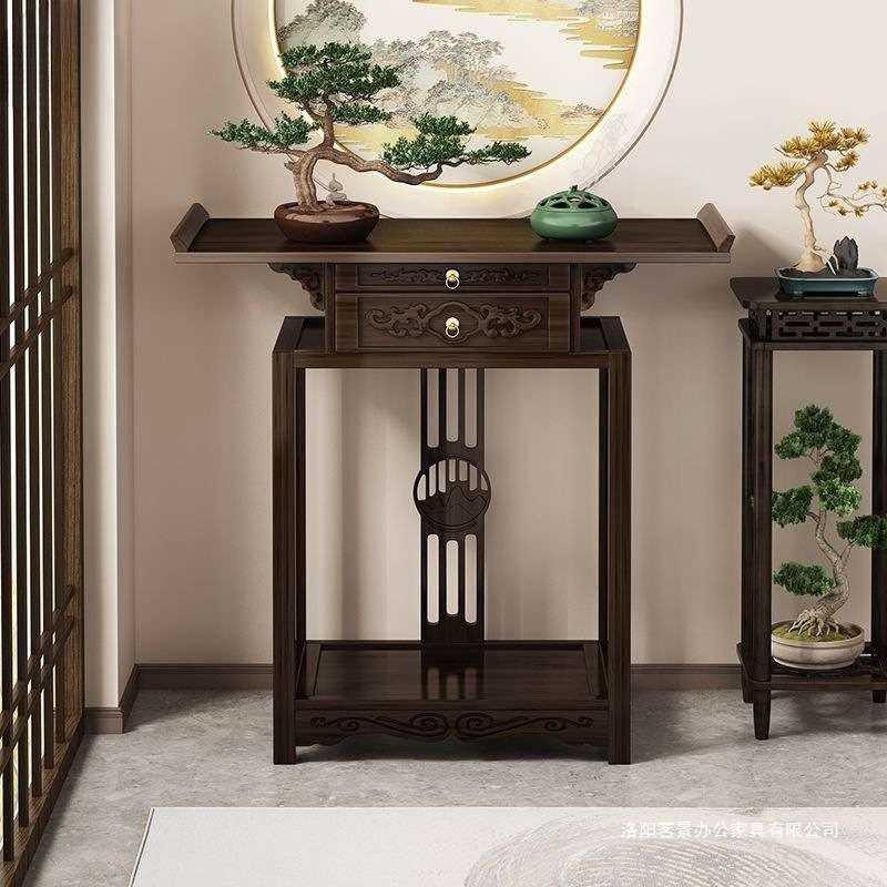 入户玄关台窄玄关柜条案几端景台供桌办公家用香案现代贡桌新中式