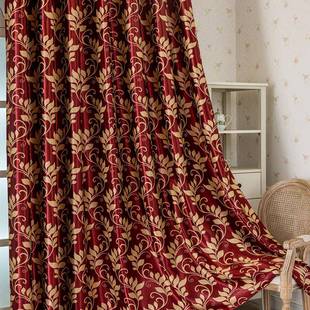 装 饰窗帘个性 饰穿杆窗纱窗 阳离子提花窗帘客厅卧室装 1PC新款