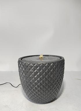 F213插电款户外室内仿石头感流水摆件装饰品-3