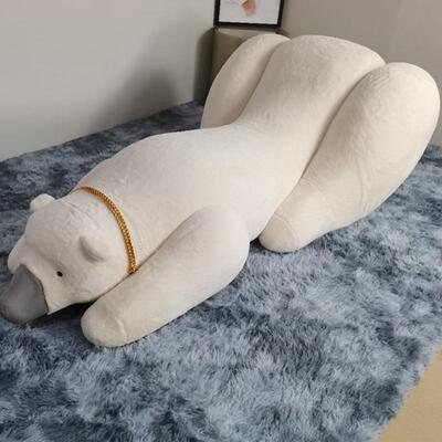 意大利Ebra设计师网红创意北极熊沙发落地卧室躺椅大白熊异形沙发